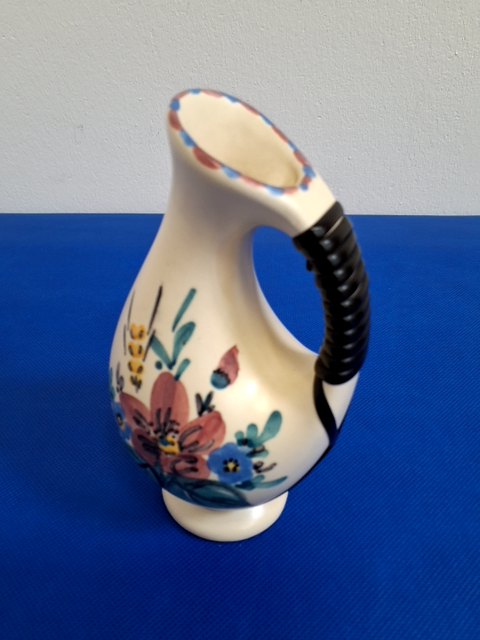 Blomstret keramik kande/vase